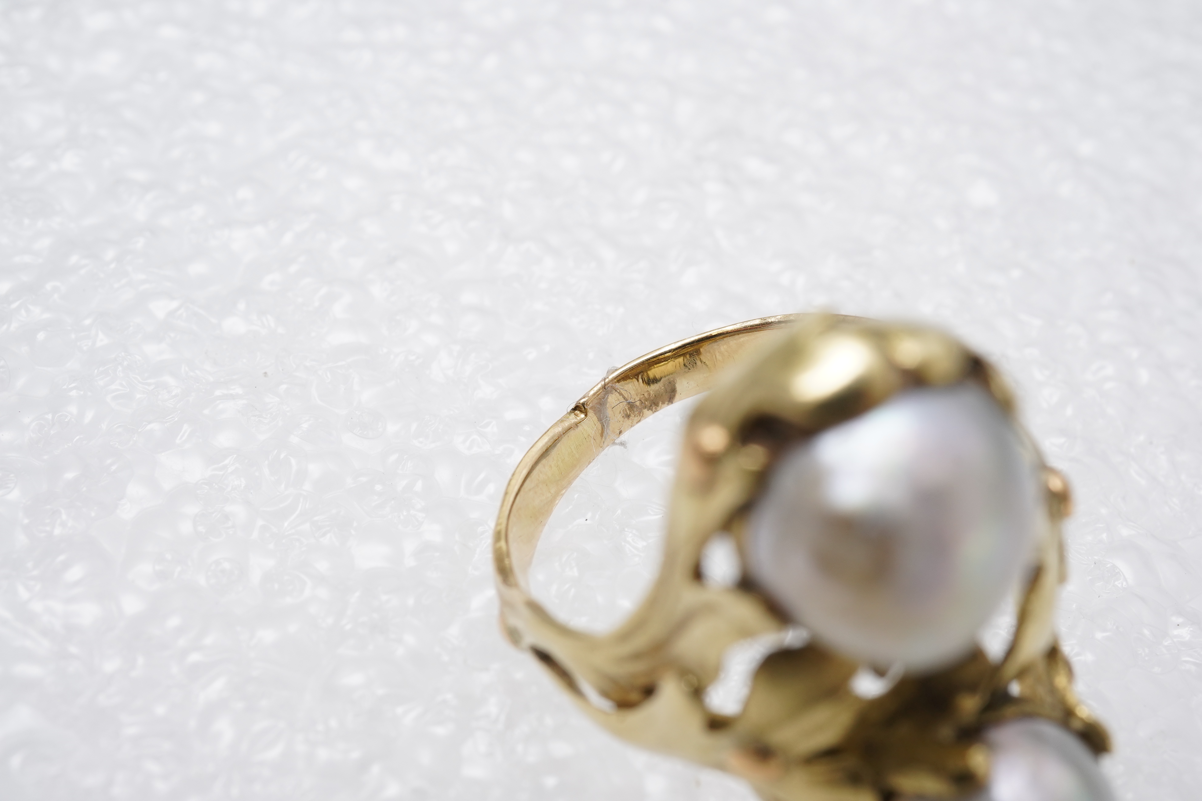 A fine Art Nouveau pearl ring, France, circa 1900